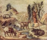 unknow artist Mosaics from Hadrian-s valla at Tivoli oil painting on canvas
